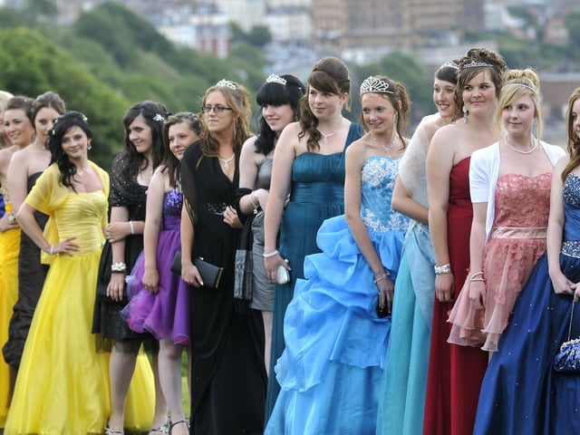 Raincliffe School girls ready for the evening.