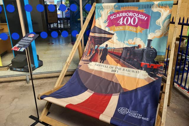 Scarborough 400 Deck Chair at Scarborough Railway Station. photo: Anttoni Numminen, LDRS.