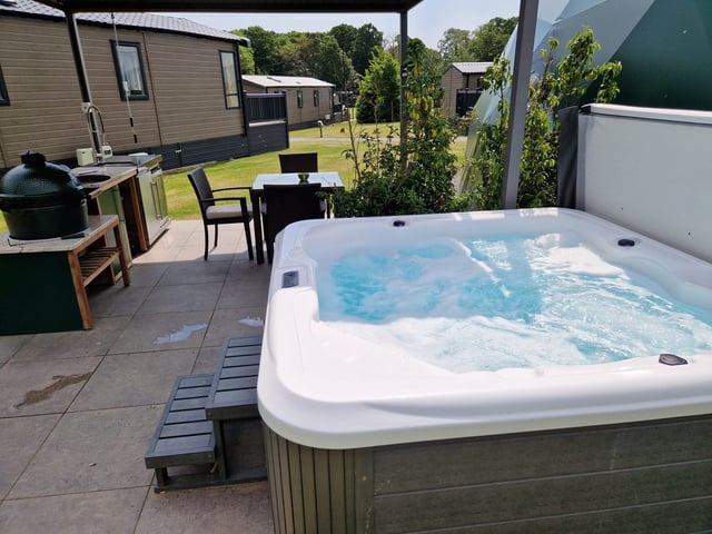 The 'Love Dome' has its own private hot tub