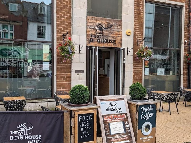 The Dog House is located on King Street. One Google Review said "Modern decor, yet light and airy and immaculately clean. Great choice of drinks, which were well kept. Friendly and welcoming lady who served me. Looking to go back for some food and enjoy the live music."