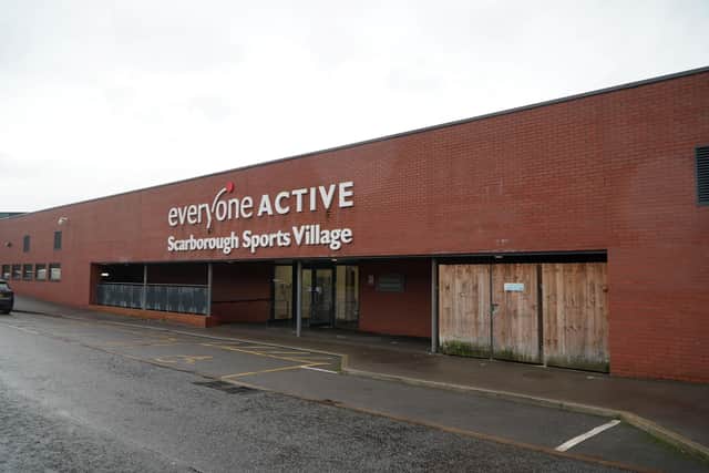 The exterior of Scarborough Sports Village, the home ground of Scarborough Athletic Football Club. The 3G pitch is unavailable for competitive fixtures this season which has led to the club experiencing a significant drop in income.