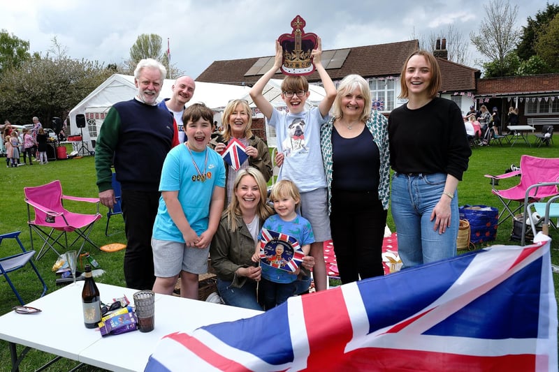 Guests enjoy the Big Coronation Picnic in West Ayton