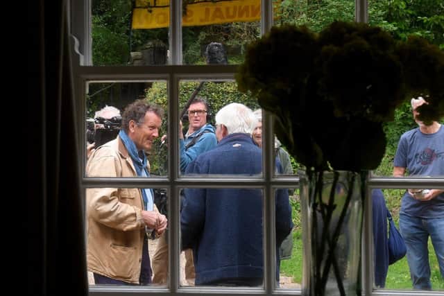 Monty Don filming at the show