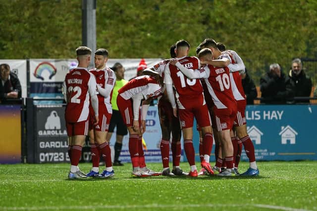 Boro celebrate going 2-0 up thanks to Richie Bennett's penalty.