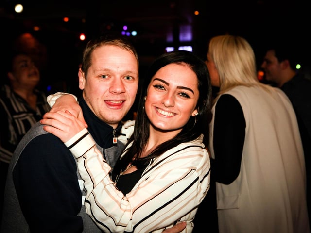 Adam & Chloe enjoying a boogie in Blue Lounge.