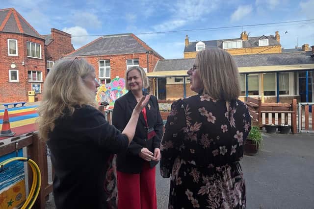 MP Alison Hume during a tour of Gladstone Road Infant School