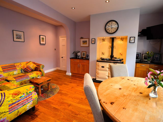 The kitchen with diner is the hub of the home.