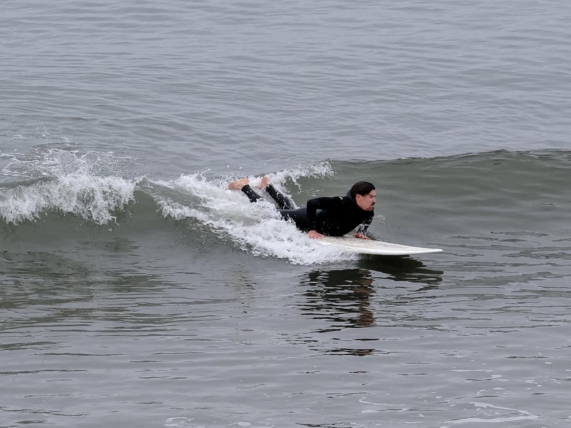 Enjoying a surf!