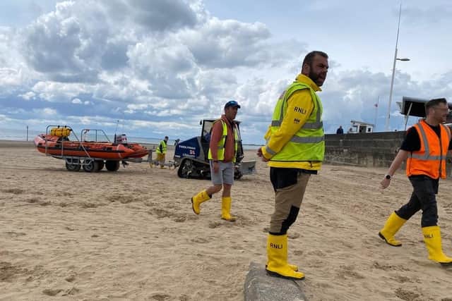 Ian Sandy captures the RBLI inshore lifeboat drill.