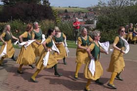 Whitby Folk Week dancers at Pannett Park.
picture: Robert Townsend.