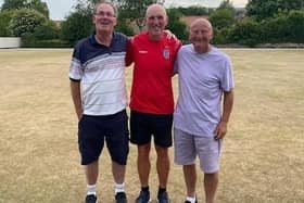From left, runner-up Robert Child, Robin Hood's Bay's Tim Purcell and Merit winner Nigel Trotter.