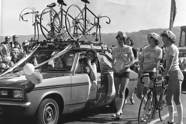 ​Scarborough Paragon Cycling Club members at the Benelux Carnival during the 1970s.