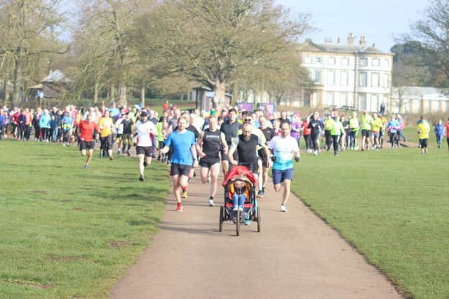 The start of Saturday's Sewerby Parkrun.
