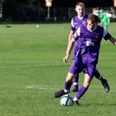 Tom Coates hit a double in Bridlington Spa’s crucial 3-0 win at AFC North. PHOTO BY TCF PHOTOGRAPHY