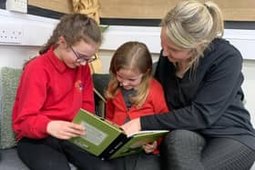 Youngsters enjoying books at Fylingdales School.