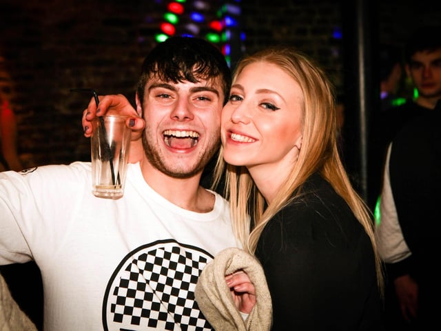 Meg & Olly enjoying themselves in Blue Lounge.