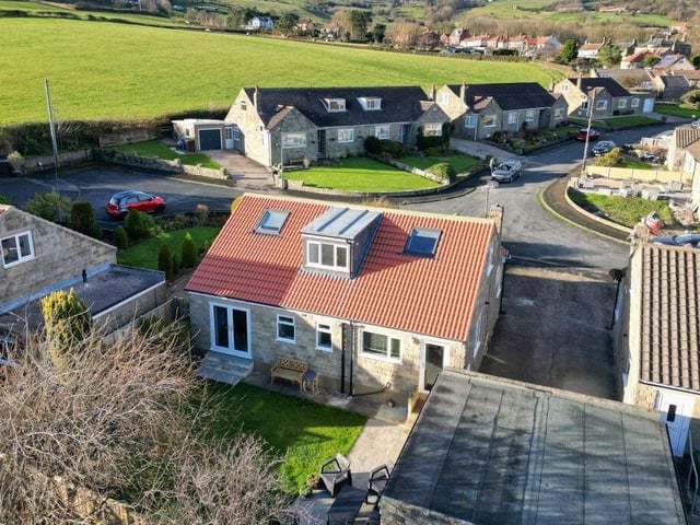 The bungalow has a great location at the head of a cul-de-sac.