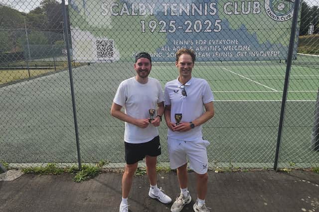 Scalby Finals Day Mens Singles runner-up Alex Wray, left, and winner Jake Rawlinson.