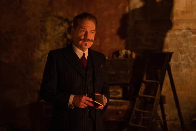 Kenneth Branagh plays Hercule Poirot in A Haunting in Venice which opens at the Hollywood Plaza on Friday September 15