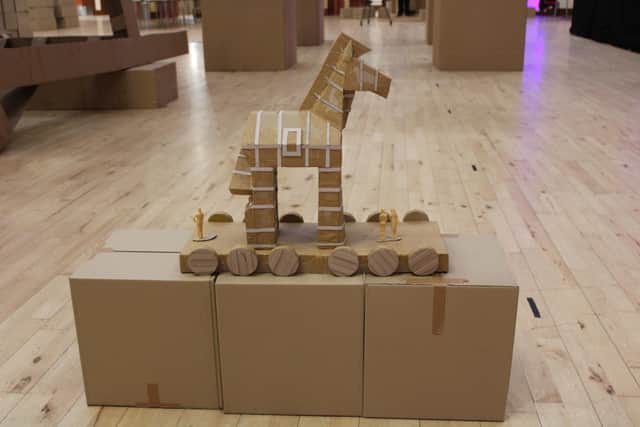 Scale model gives sneak preview of giant Trojan Horse sculpture in Bridlington.