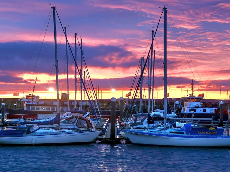 Tropical sunrise taken from the harbour.