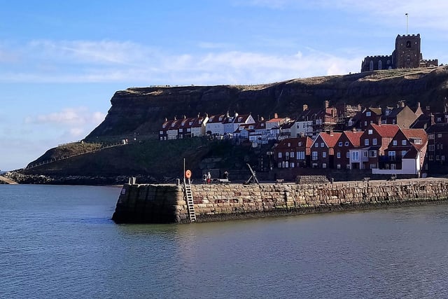 Whitby harbour in glorious sunshine.