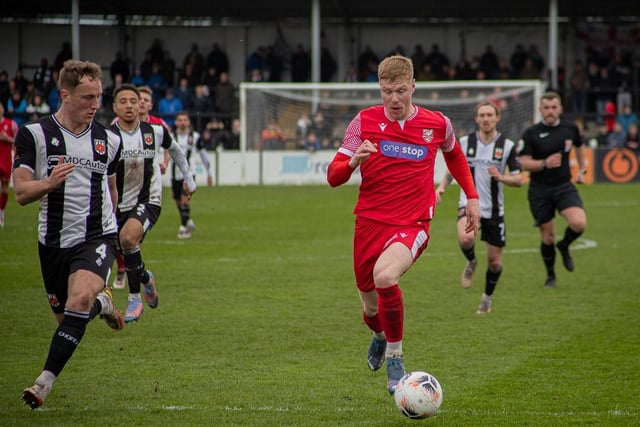 Boro's Alex Wiles in action v Chorley.