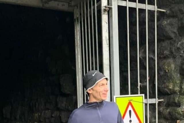 Paul Sutherns in action during the gruelling 200-mile tunnel run.
