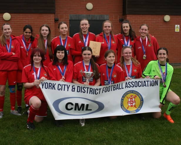 Scarborough Ladies Under-18s added the York FA Cup to their title success after their 3-1 defeat of Bishopthorpe. PHOTO: MATTY MASON