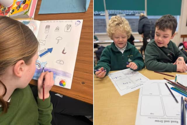 Youngsters having fun learning at Airy Hill School in Whitby.