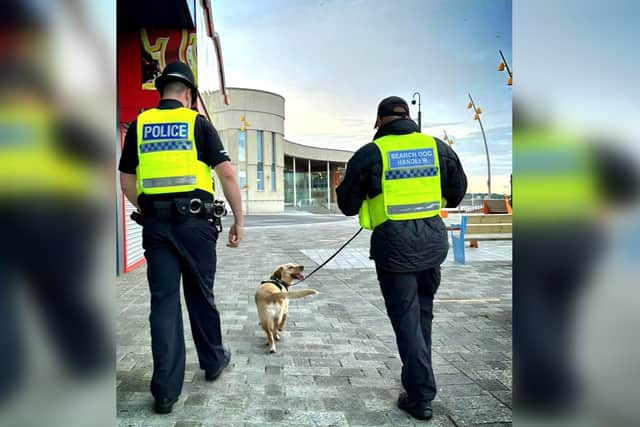 A quantity of drugs were seized in Bridlington on June 14, thanks to the help of specialist dog. Photo courtesy of Humberside Police.