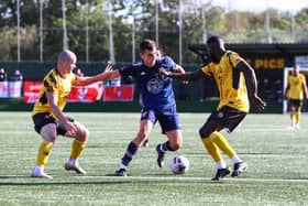 Luca Colville was named as the man of the match for Boro in their 4-0 loss at Warrington Town. PHOTO BY ZACH FORSTER