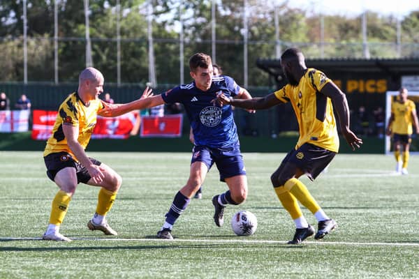Luca Colville was named as the man of the match for Boro in their 4-0 loss at Warrington Town. PHOTO BY ZACH FORSTER