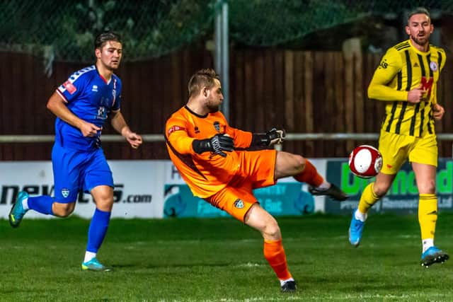 Whitby Town keeper Shane Bland