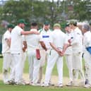 Bridlington 2nds celebrate claiming a wicket at home to Wykeham in SBL Division One. PHOTOS BY TCF PHOTOGRAPHY