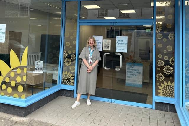 Michele Conway, manager at the new St Leonard’s Hospice Malton shop.