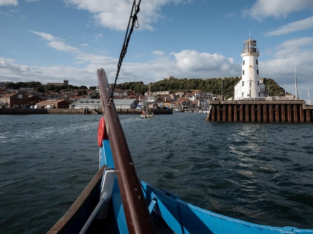 A different view of Scarborough Lighthouse, from a boat. photo: Marisa Cashill