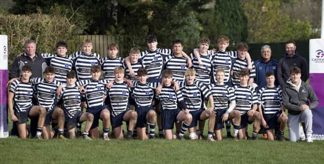 Pocklington U16s after their cliffhanger victory over Hornsea on Sunday. PHOTO BY BECKY BRETT