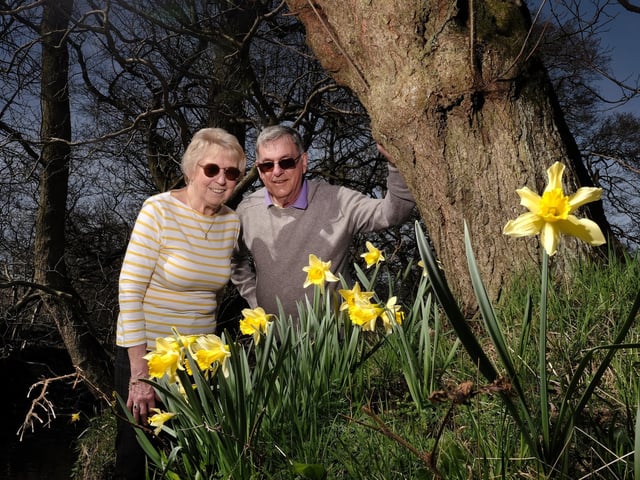 Tina and Mike enjoy their walk