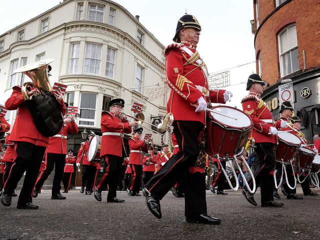 The band march on