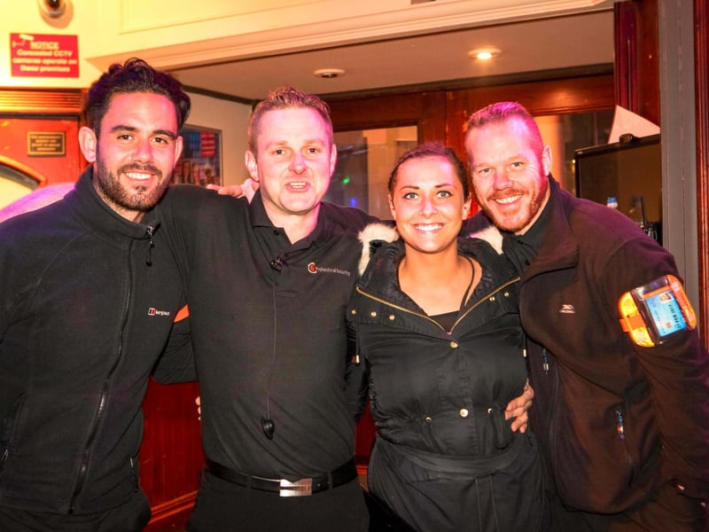 Ste, Alan, Anthony & Bethan welcoming the punter's into Quids Inn.