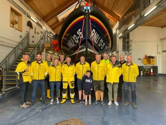 Six-year-old Sebastian Humphries, completed a sponsored bike ride from Scarborough to Ravenscar and back, raising £600 for the station. (Pic: RNLI / Lauren Tomlinson)
