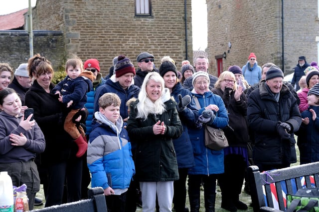 The crowd enjoys the event