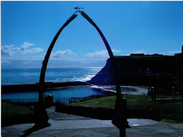 Stunning view from Whitby whalebone arch.
