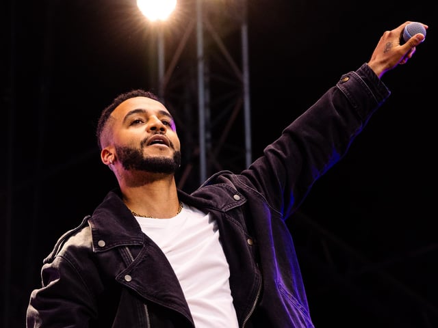 Aston Merrygold delighted the crowd with his back flips