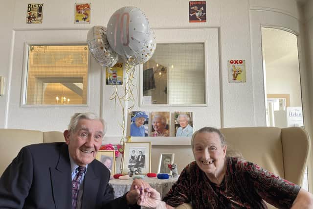 The couple received three cards of congratulations from Queen Elizabeth II