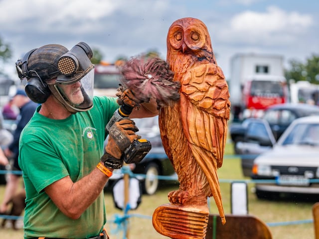 Shane Green, from Otley, is a chainsaw artist known as The Yorkshire Carver.