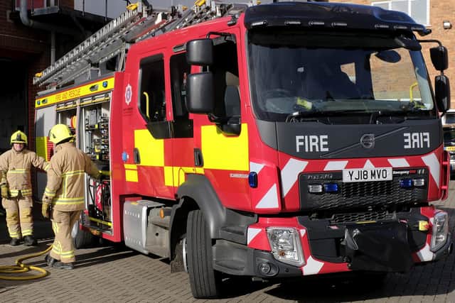 Firefighters attended five incidents on Monday evening