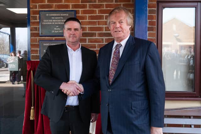 Saint Catherine's CEO Ray Baird and Sir David Wootton, 2nd Grand Principal