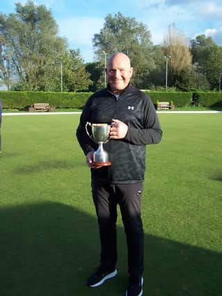 North Cliff crown green bowls star Alan Landers won the Whitby winter merit on Sunday.
